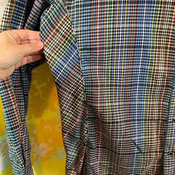 Mens Robert graham colorful plaid button down dress up shirt long sleeve - Picture 11 of 13